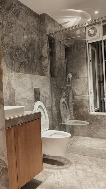 Bathroom in 3 BHK Apartment at Sheth Beau Pride, Bandra West – for Rent