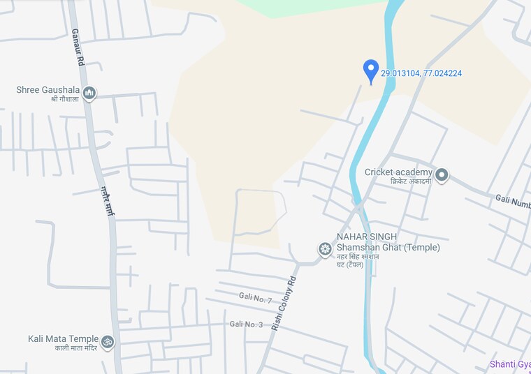 Map Location, rishi colony  901 Sq.Ft. Plot In Rishi Colony Sonipat 9326434