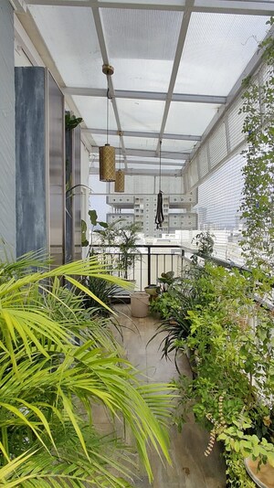 Balcony in 3 BHK Apartment at Crown Whistling Woods, Kokapet – for Sale