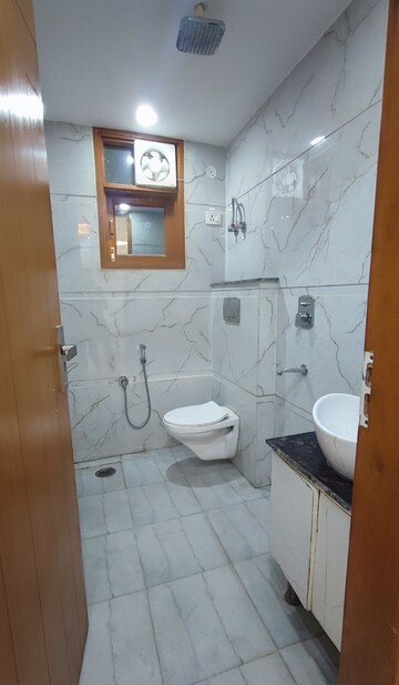Bathroom in 3 BHK Builder Floor at Chattarpur – for Rent