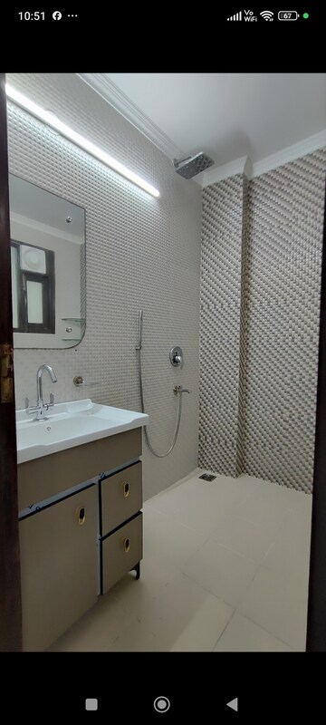 Bathroom in 4 BHK Builder Floor at Chattarpur – for Rent