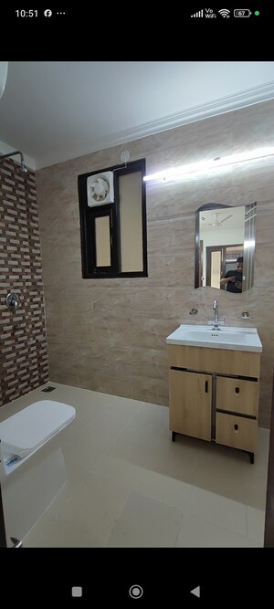 Bathroom in 4 BHK Builder Floor at Chattarpur – for Rent