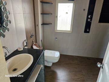 Bathroom in 3 BHK Apartment at Vijay Nakshatra, Ghodbunder Road – for Rent