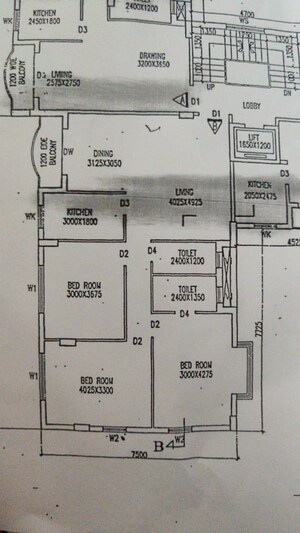 Floor Plan in 3 BHK Apartment at Arihant Garden, Rajarhat – for Sale