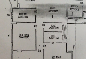 Floor Plan in 3 BHK Apartment at Arihant Garden, Rajarhat – for Sale