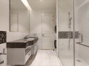 Bathroom in 1 BHK Apartment at Bhartiya Leela Residences, Thanisandra Main Road – for Rent