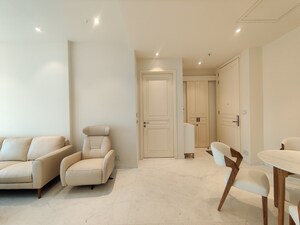 Living Room in 1 BHK Apartment at Bhartiya Leela Residences, Thanisandra Main Road – for Rent