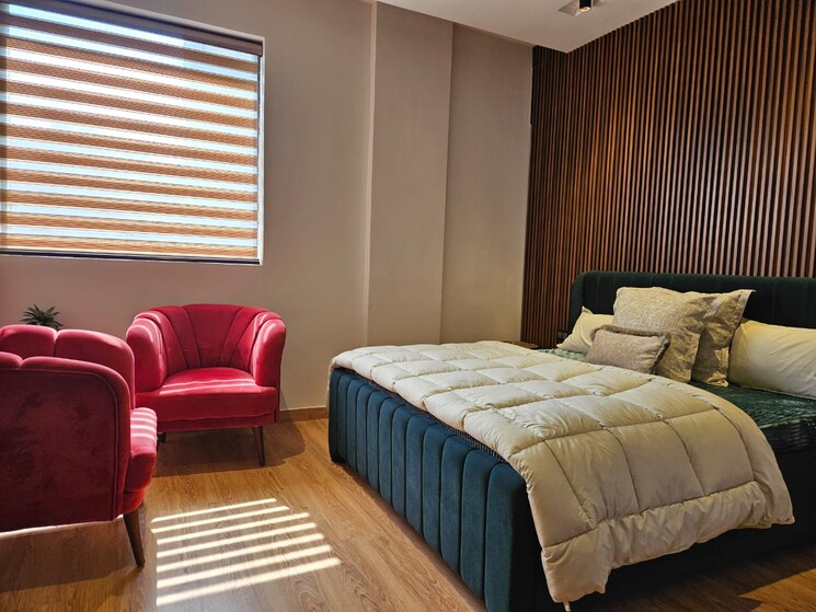 Bedroom, hermitage-centralis 3 Bedroom 1700 Sq.Ft. Apartment In Vip Road Zirakpur 9328592