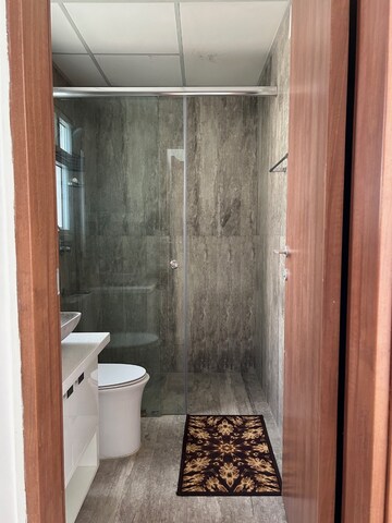 Bathroom in 4 BHK Apartment at Bhartiya City Nikoo Homes II, Thanisandra Main Road – for Rent