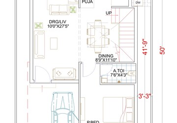 Floor Plan in 3 BHK Villa at Beeramguda – for Sale