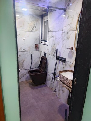 Bathroom in 1 BHK Apartment at Mahavir Kalpavruksha, Ghodbunder Road – for Rent