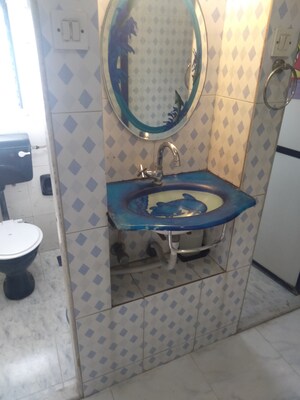 Bathroom in 1 BHK Apartment at Silver Arrow CHS, Santacruz East – for Rent