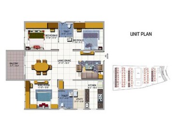 Master Plan in 3 BHK Apartment at Urbanrise On Cloud 33, Bachupally – for Sale