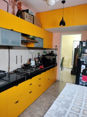 Kitchen in 3 BHK Apartment at Sheth Vasant Lawns, Laxmi Nagar – for Rent