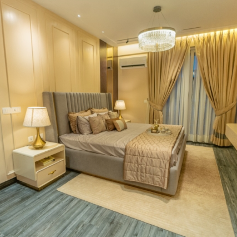 Bedroom, aura-gazania 3 Bedroom 1695 Sq.Ft. Apartment In High Ground Zirakpur 9330364