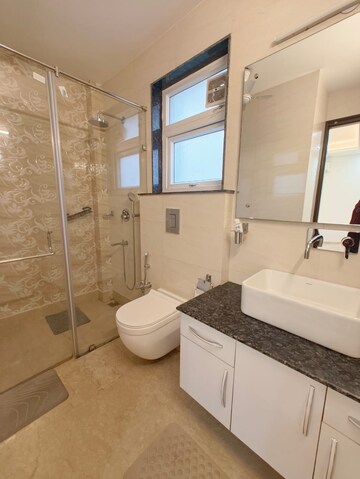 Bathroom in 3 BHK Builder Floor at Chittaranjan Park – for Rent