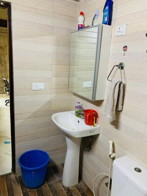 Bathroom in 2 BHK Apartment at Geotech Pristine Avenue, Sector 16c Greater Noida – for Rent