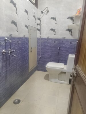 Bathroom in 1 RK Builder Floor at Chattarpur – for Rent