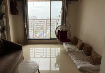 Living Room in 1 BHK Apartment at Shraddha Evoque, Bhandup West – for Sale