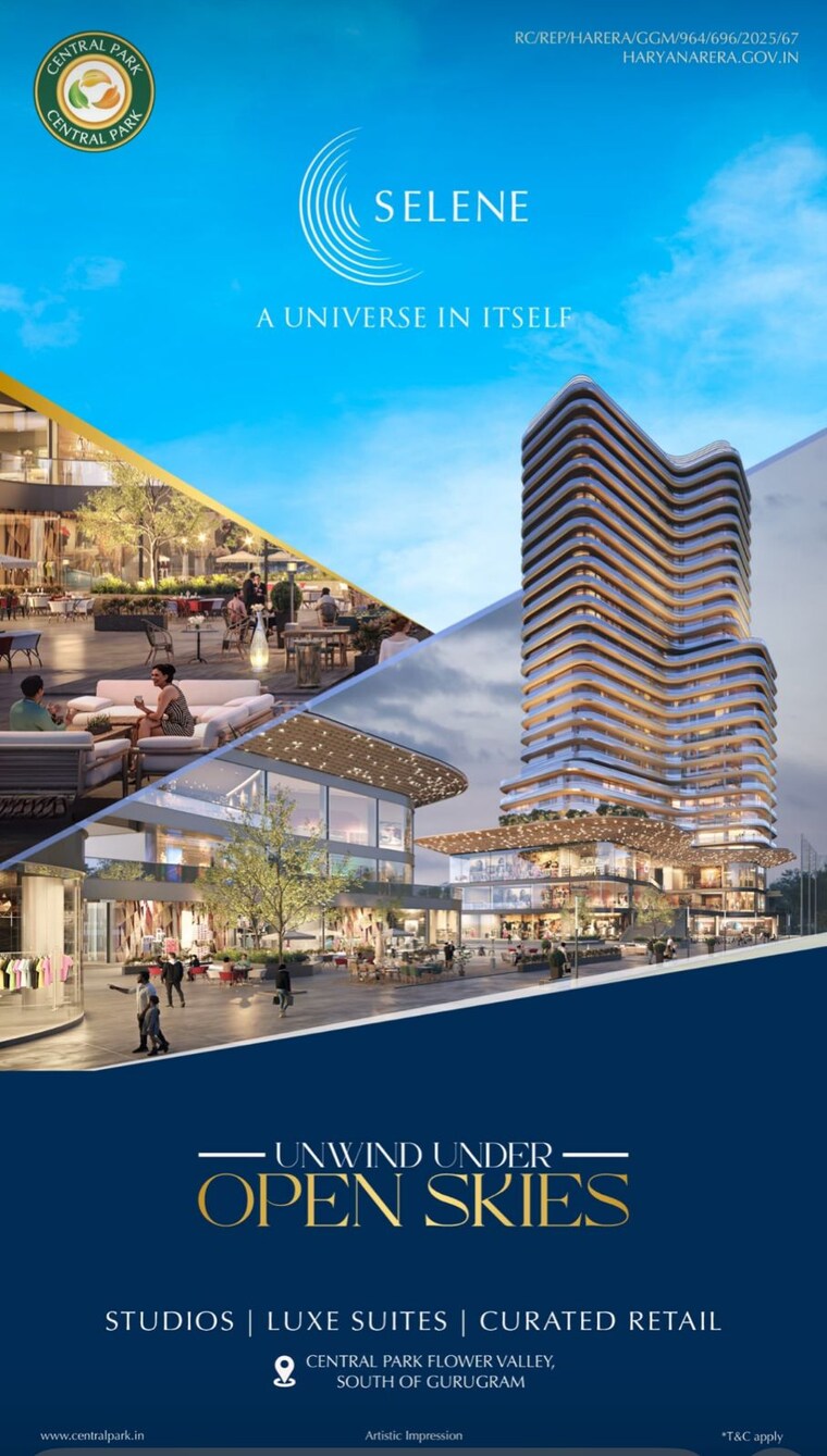 Exterior View, central-park-the-selene-tower Studio 1100 Sq.Ft. Apartment In Sohna Sector 32 Gurgaon 9331239