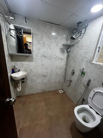 Bathroom in 2 BHK Apartment at Majestique Towers, Kharadi – for Rent