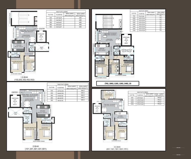 Floor Plan, charkop sector 3 2.5 Bedroom 790 Sq.Ft. Apartment In Charkop Sector 3 Mumbai 9331250