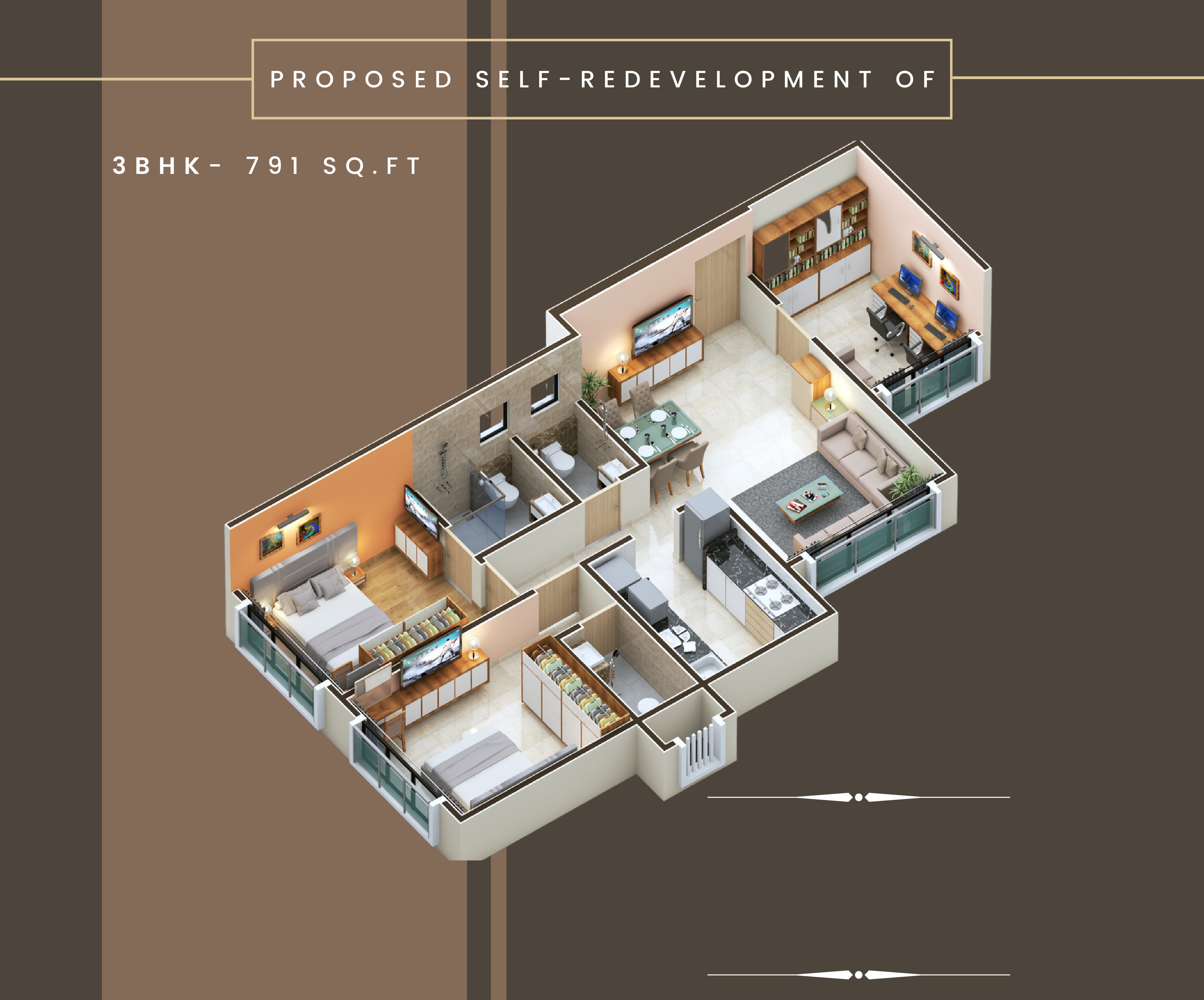 2.5 BHK + Pooja Room Apartment For Sale in Ram Vijay Chs Sector 3