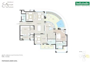 Floor Plan in 6 BHK Penthouse at Indiabulls Enigma, Sector 110 – for Sale