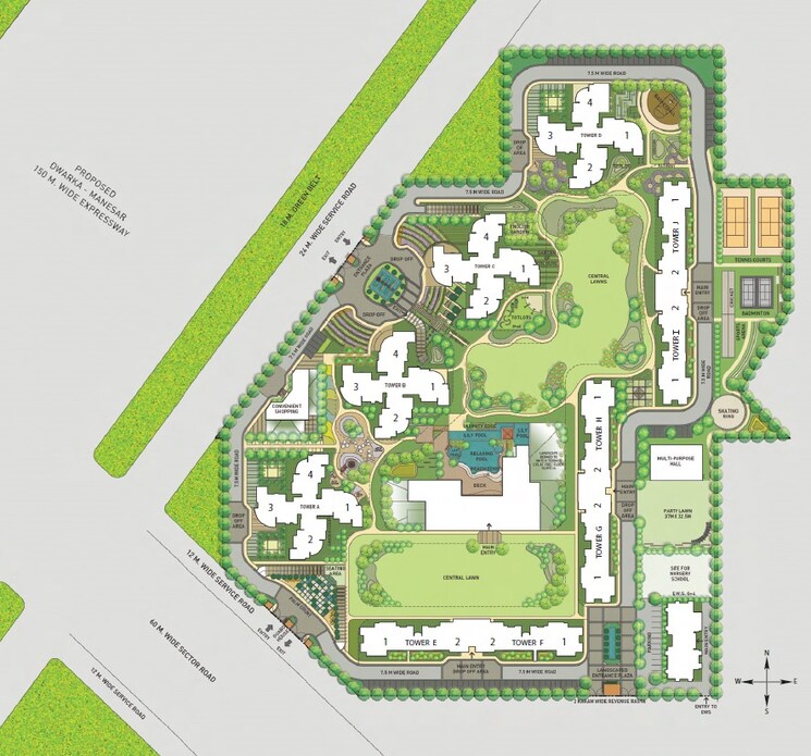 Master Plan, indiabulls-enigma 6 Bedroom 6835 Sq.Ft. Penthouse In Sector 110 Gurgaon 9331385