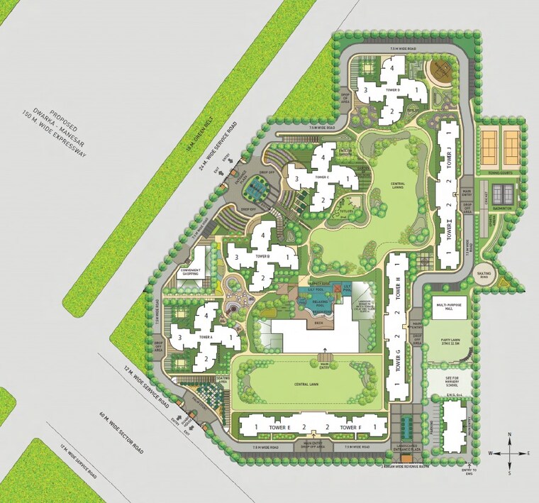 Master Plan, indiabulls-enigma 6 Bedroom 6835 Sq.Ft. Penthouse In Sector 110 Gurgaon 9331385