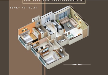 3 BHK Apartment For Sale in Charkop Sector 3