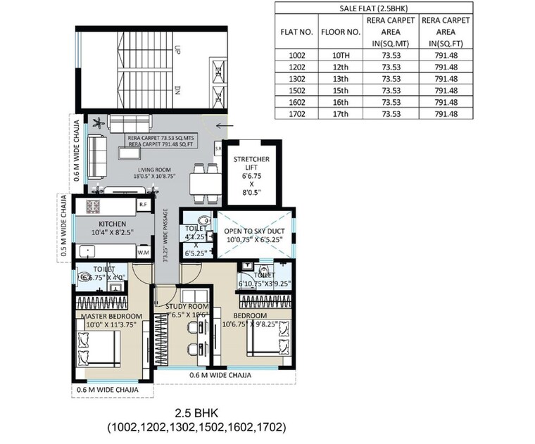 Floor Plan, charkop sector 3 3 Bedroom 791 Sq.Ft. Apartment In Charkop Sector 3 Mumbai 9331375