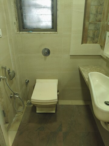 Bathroom in 3 BHK Apartment at Chaitanya Tower, Prabhadevi – for Rent