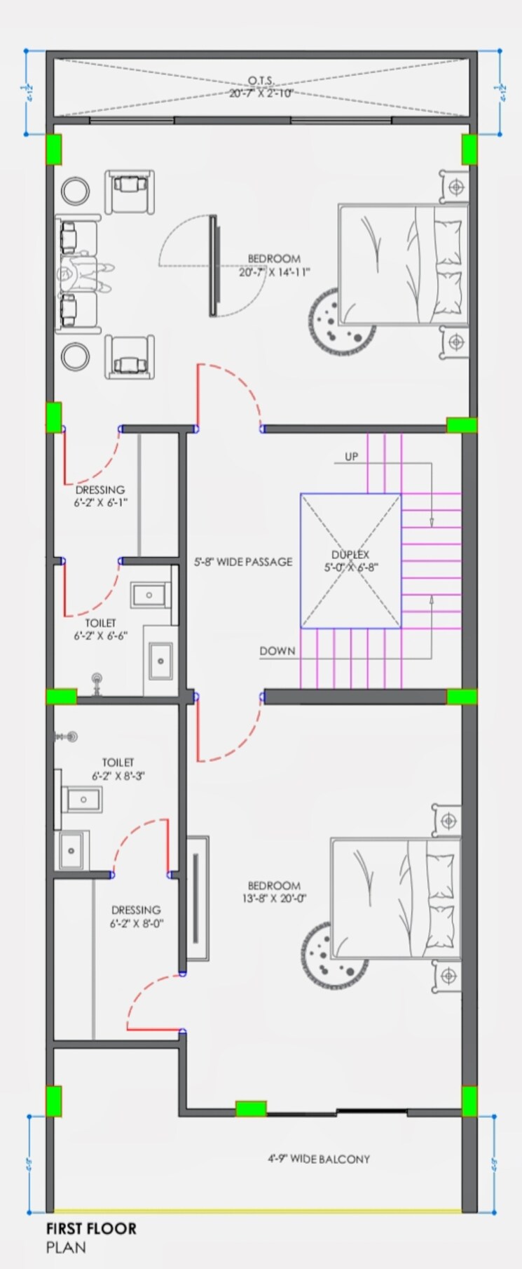 Floor Plan, mansarovar extension 4 Bedroom 136 Sq.Yd. Villa In Mansarovar Extension Jaipur 9332183