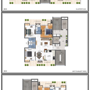 Floor Plan in 3 BHK Apartment at Singhpura – for Sale