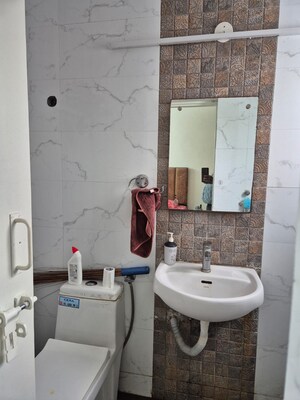 Bathroom in 2 BHK Apartment at Rail Vihar Apartment, Sector 15 – for Rent
