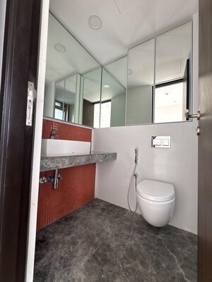 Bathroom in 3 BHK Apartment at Lodha World One, Worli – for Rent
