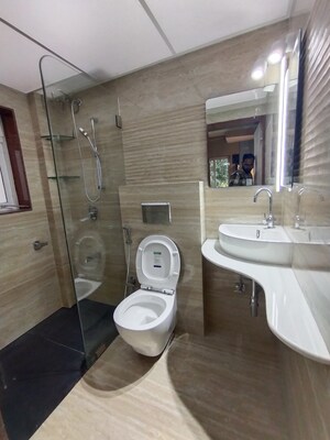 Bathroom in 1 BHK Apartment at Hiranandani Gardens Lotus, Powai – for Rent