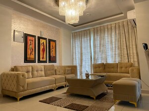 Living Room in 3 BHK Apartment at Saya Gold Avenue, Vaibhav Khand – for Rent
