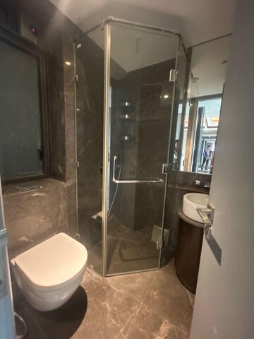 Bathroom in 3 BHK Apartment at Lodha Trump Tower, Worli – for Rent