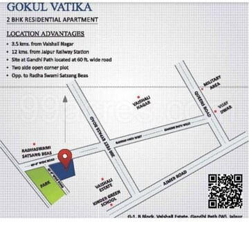 2 BHK Apartment – Map Location View at Lalarpura - for Rent