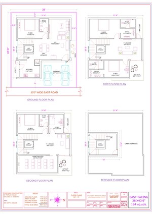 Floor Plan in 4 BHK Villa at Tukkuguda – for Sale