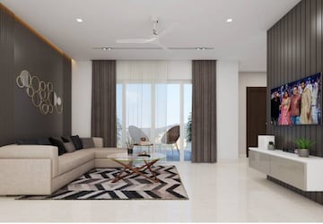 Living Room in 3 BHK Apartment at SAS Diamond Towers, Financial District – for Sale