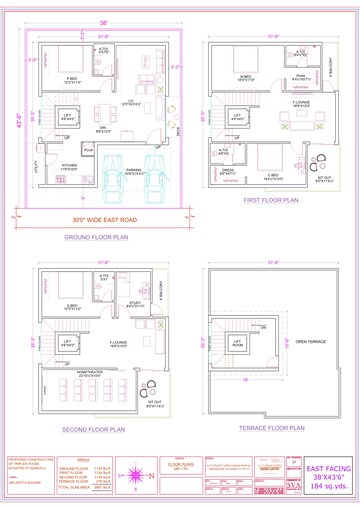 Floor Plan in 4 BHK Villa at Nadergul – for Sale