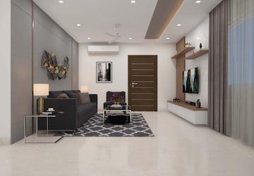 Living Room in 3 BHK Apartment at SAS Diamond Towers, Financial District – for Sale