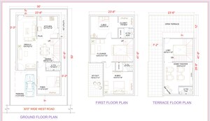 Floor Plan in 3 BHK Villa at Wadakpally – for Sale