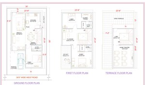 Floor Plan in 3 BHK Villa at Beeramguda – for Sale