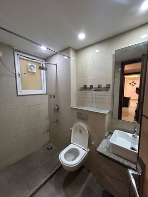 Bathroom in 2 BHK Builder Floor at Saket – for Rent