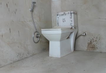 Bathroom in 2 BHK Builder Floor at Chattarpur – for Rent