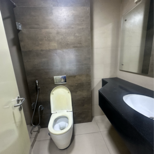 Bathroom in 3 BHK Apartment at Jayabheri Whistling Court, Hi Tech City – for Rent